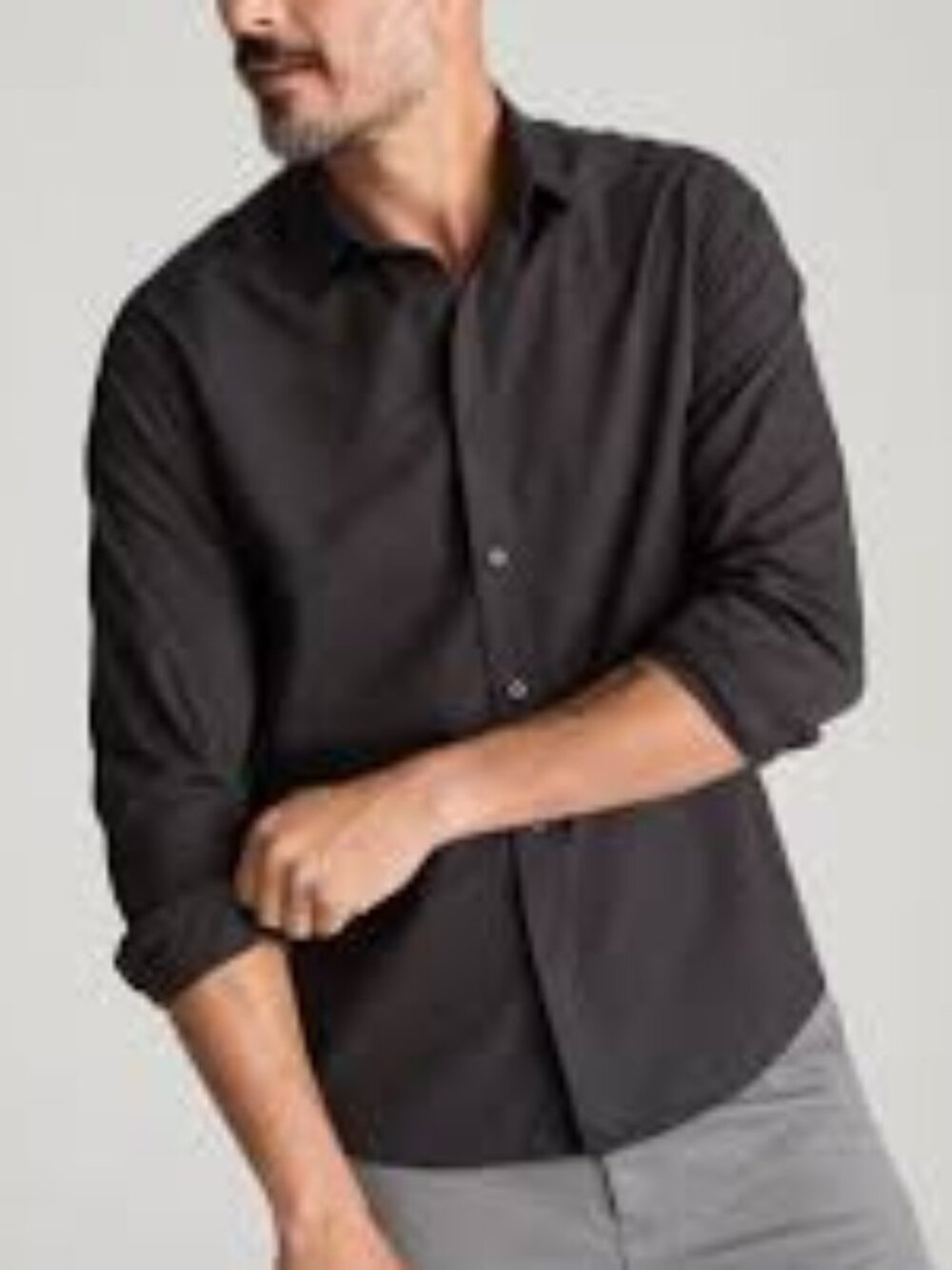 Untuckit Mens Black Cotton Shirt Tall-Slim Fit Size XX-Large Black Shirt